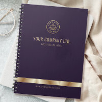 Custom Logo Elegant Purple Gold