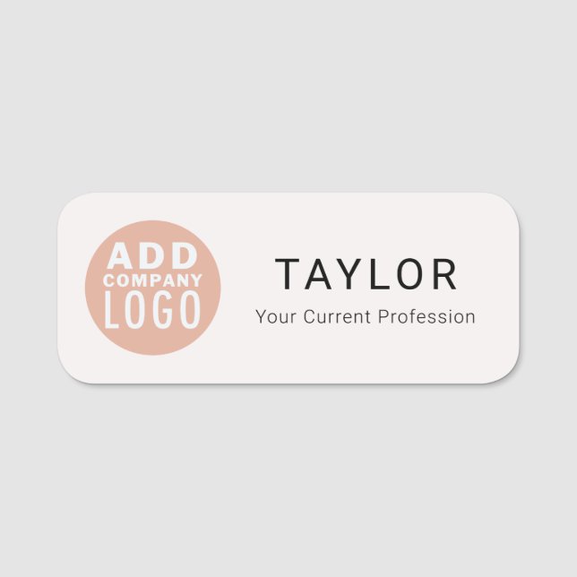 Custom Logo Employee Company Safety Pin Name Tag (Front)
