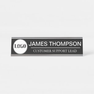 Custom Logo Employee Gear for Your Business Team Desk Name Plate