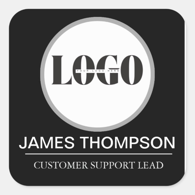 Custom Logo Employee Gear for Your Business Team Square Sticker (Front)