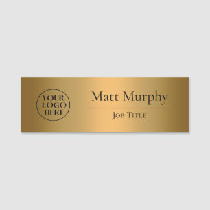 Custom Logo Employee ID Faux Copper Name Tag
