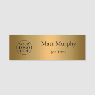 Custom Logo Employee ID Faux Copper Name Tag