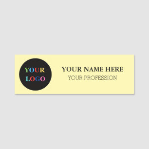 Custom Logo Employee magnetic and safety pin Name Tag