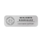 Custom Logo Employee Magnetic Faux Silver
