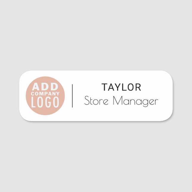 Custom Logo Employee Magnetic ID Name Tag (Front)