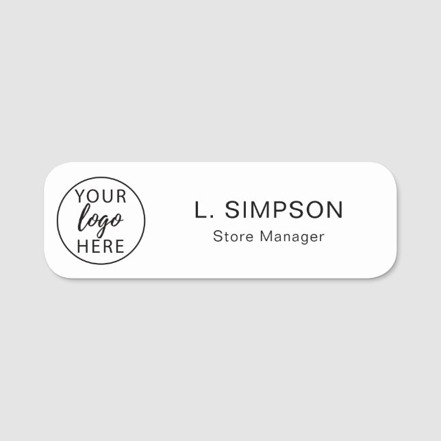 Custom Logo Employee Magnetic Name Tag (Front)