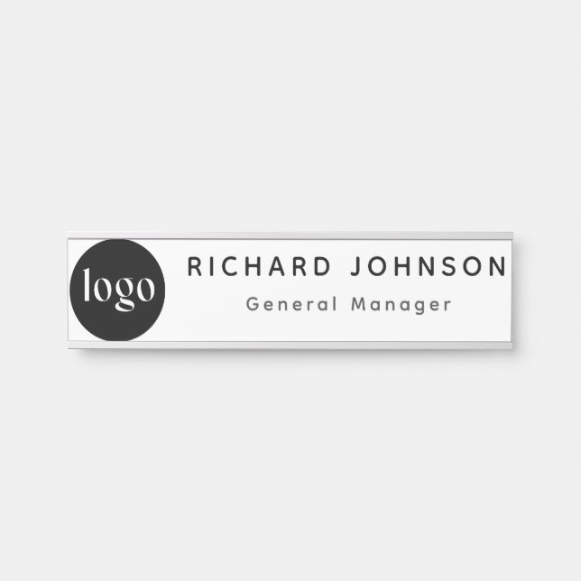 Custom Logo Employee Magnetic Or Safety Pin  Door Sign (Front)