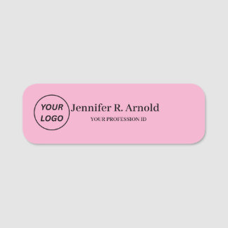 Custom Logo Employee magnetic or safety pin Name T Tag