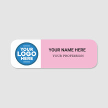 Custom Logo Employee magnetic or safety pin Name T
