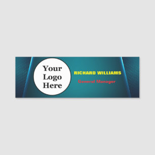 Custom Logo Employee Magnetic Or Safety Pin Name Tag