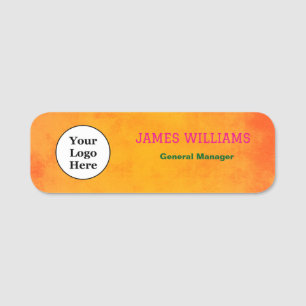 Custom Logo Employee Magnetic Or Safety Pin Name Tag