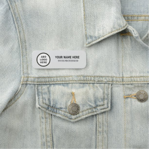 Custom Logo Employee magnetic or safety pin Name Tag