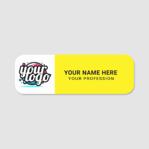 Custom Logo Employee magnetic or safety pin Name Tag