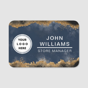 Custom Logo Employee Magnetic Or Safety Pin Name Tag