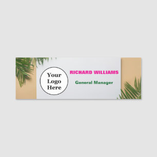 Custom Logo Employee Magnetic Or Safety Pin Name Tag