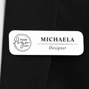 Custom Logo Employee Magnetic Or Safety Pin Name Tag