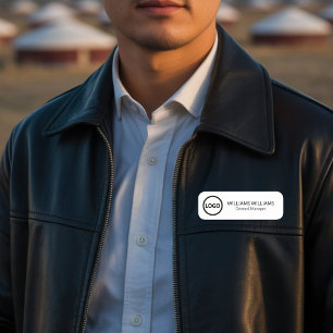 Custom Logo Employee Magnetic Or Safety Pin Name Tag