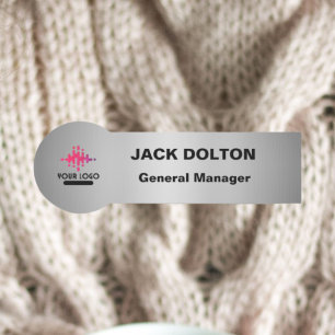 Custom Logo Employee Magnetic Or Safety Pin Name Tag