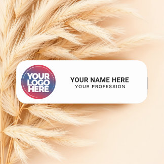 Custom Logo Employee magnetic or safety pin Name Tag