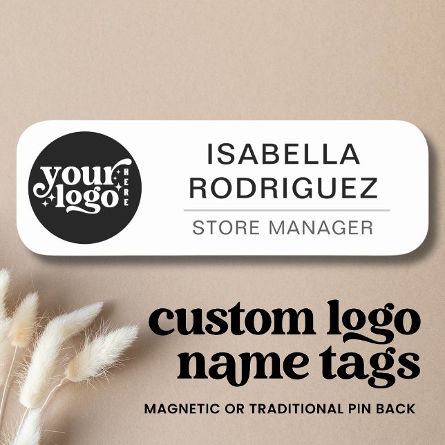 Custom Logo Employee Magnetic Or Safety Pin  Name Tag (Creator Uploaded)