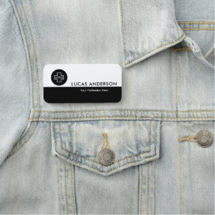 Custom Logo Employee Magnetic Or Safety Pin Name Tag