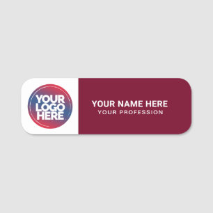 Custom Logo Employee magnetic or safety pin Name Tag