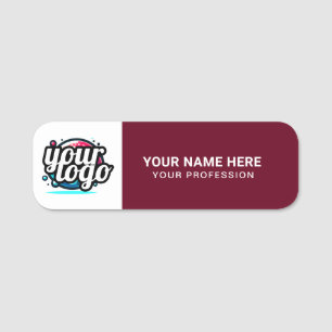 Custom Logo Employee magnetic or safety pin Name Tag