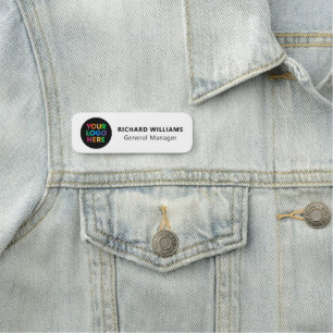 Custom Logo Employee Magnetic Or Safety Pin Name Tag