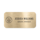 Custom Logo Employee Magnetic Safety Pin Faux Gold