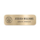 Custom Logo Employee Magnetic Safety Pin Faux Gold