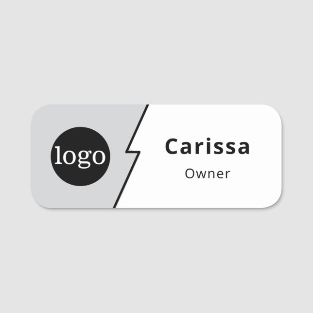 Custom Logo Employee Magnetic Safety Pin  Name Tag (Front)
