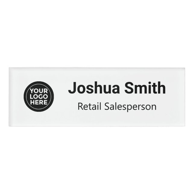 Custom Logo Employee Name Tag (Front)