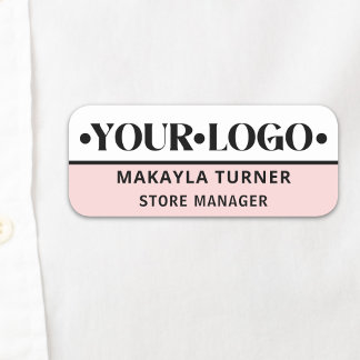 Custom Logo Employee Name Tag
