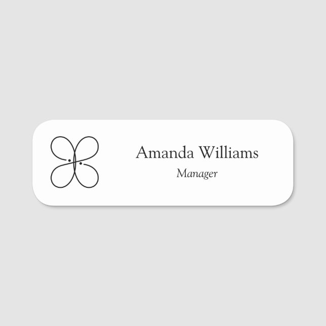 Custom Logo Employee  Name Tag (Front)