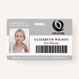 Custom Logo Employee Photo Company Security ID Badge