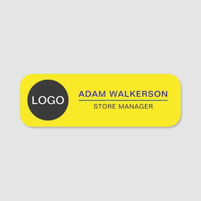 Custom Logo Employee (Professional Job) Business  Name Tag (Front)