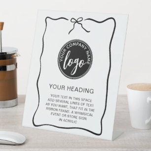 Custom Logo Event Ribbon Frame Sign