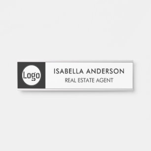 Custom Logo Executive Black Professional Door Sign