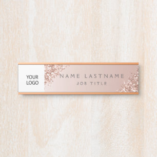 Custom Logo Executive Rose Gold Professional Door Sign