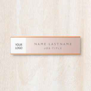 Custom Logo Executive Rose Gold Professional Door Sign