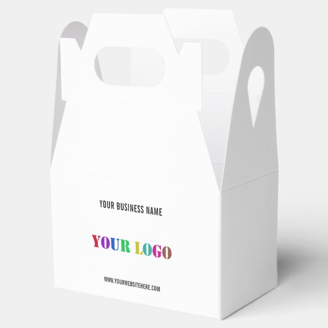 Custom Logo Favour Box Name Website Your Colours (Opened)