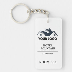 Custom Logo Floral Hotel or Motel Key Ring