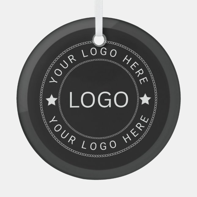 Custom Logo Glass Tree Decoration (Front)