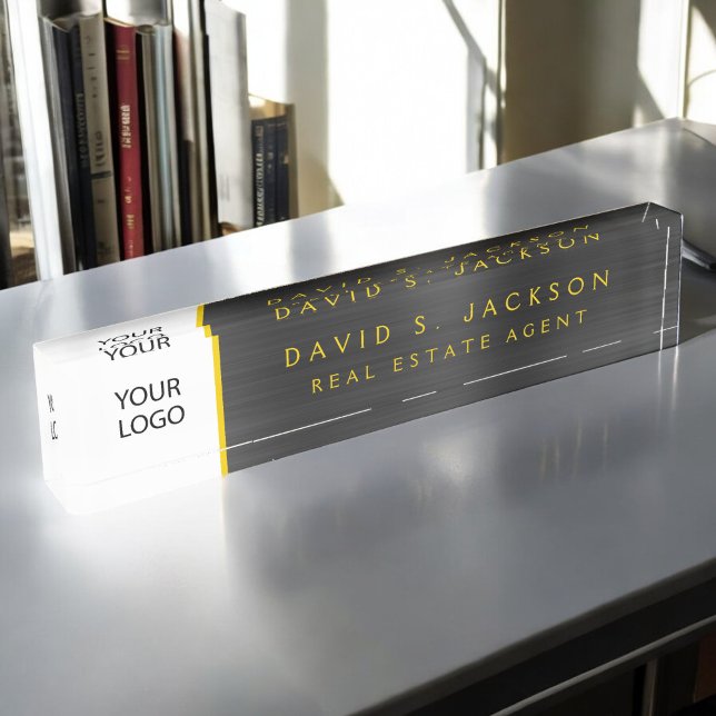 Custom Logo Gold Luxury Professional Executive Nameplate (Creator Uploaded)