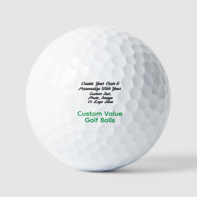 Custom Logo Golf Balls - Personalised Monogram (Front)