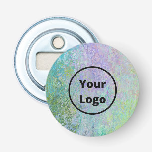 Custom logo green and purple marble bottle opener