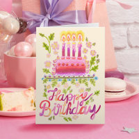 Custom Logo Hand Drawn Whimsical Cake Birthday