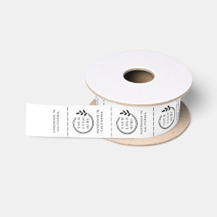 Custom Logo Handmade Clothing Labels Satin Ribbon