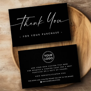Custom logo handwritten script thank you insert