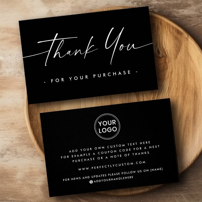 Custom logo handwritten script thank you insert (Custom logo handwritten script thank you insert)